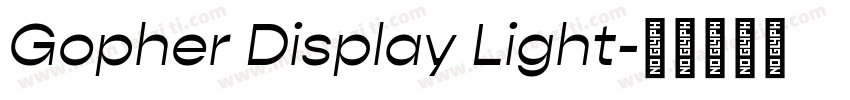 Gopher Display Light字体转换